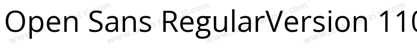 Open Sans RegularVersion 110字体转换